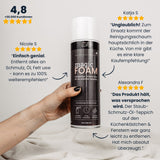 Magic Foam Reinigungsschaum mit 4,8 Sterne Bewertung von über 20.000 Kundinnen. Kundenmeinungen loben die einfache Anwendung und starke Reinigung von Fett, Öl und Schmutz.